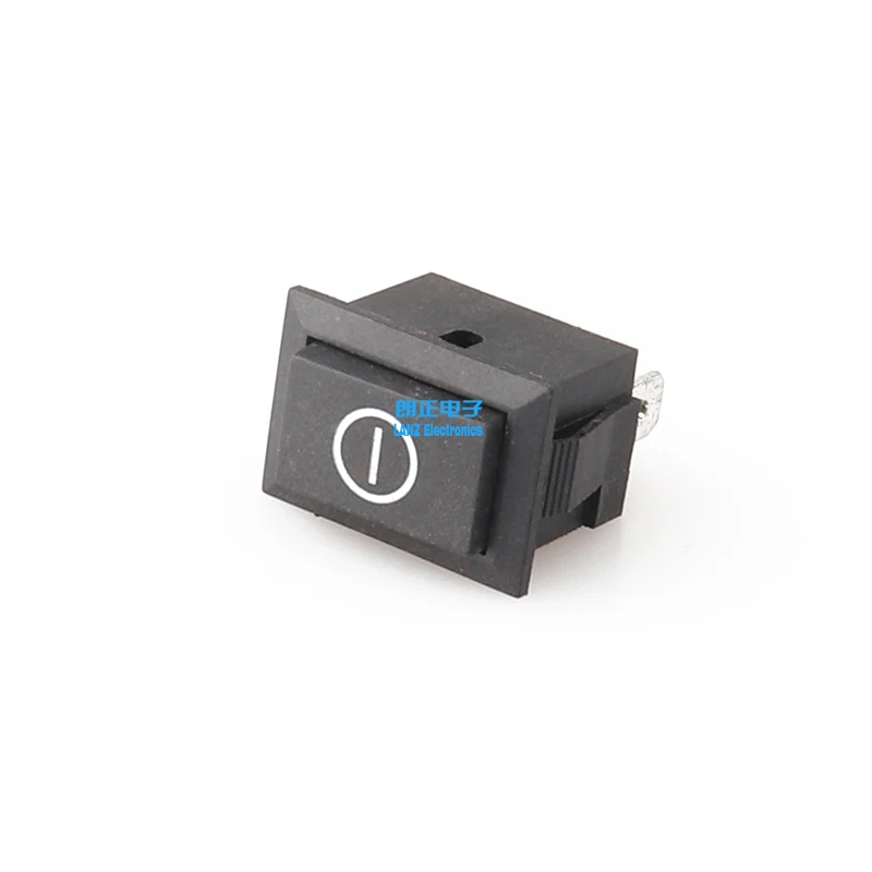 Push Button Switch 21x15mm SPST 2Pin 10A 125VAC KCD1 Snap-in On/Off Boat Black Rocker Switch