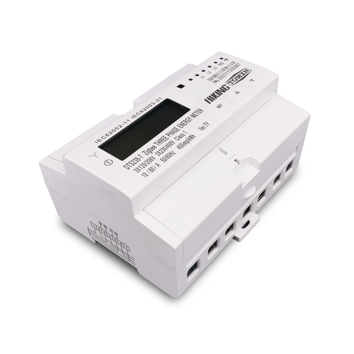 3 Phase Zigbee Gateway 3*120V 3*230V Tuya Din Rail WIFI Smart Energy Meter timer Monitor kWh Meter Wattmeter 80A TOMZN