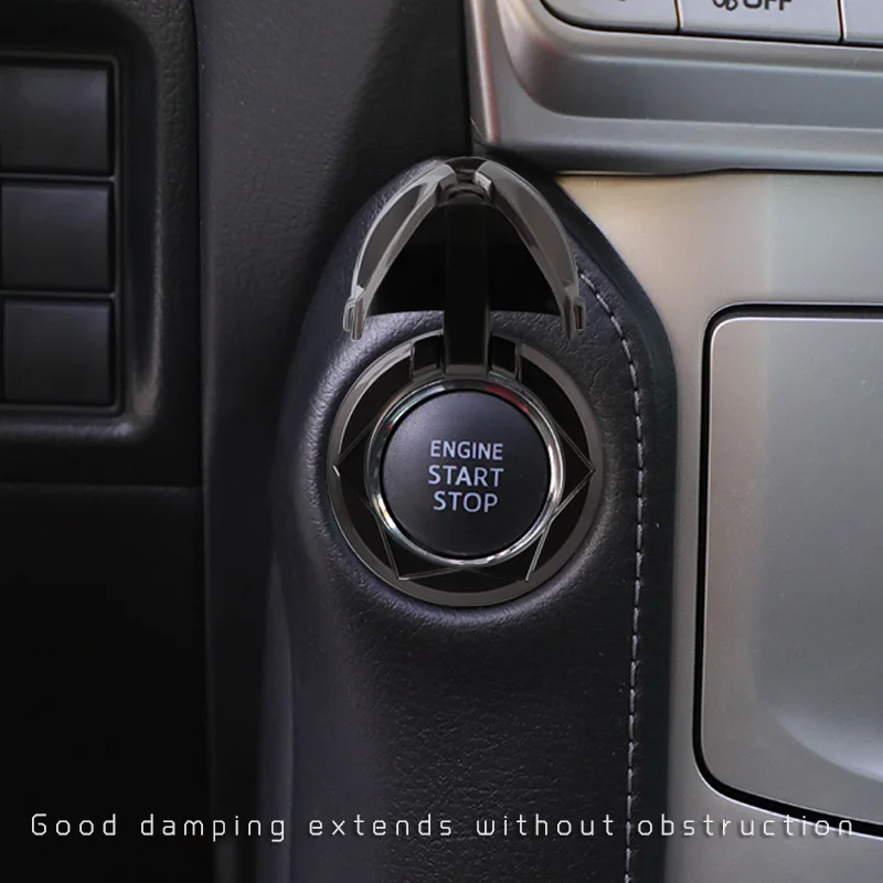 Car decoration Mandalorian one-key start ring ignition switch button decoration cover personality interior cool modification