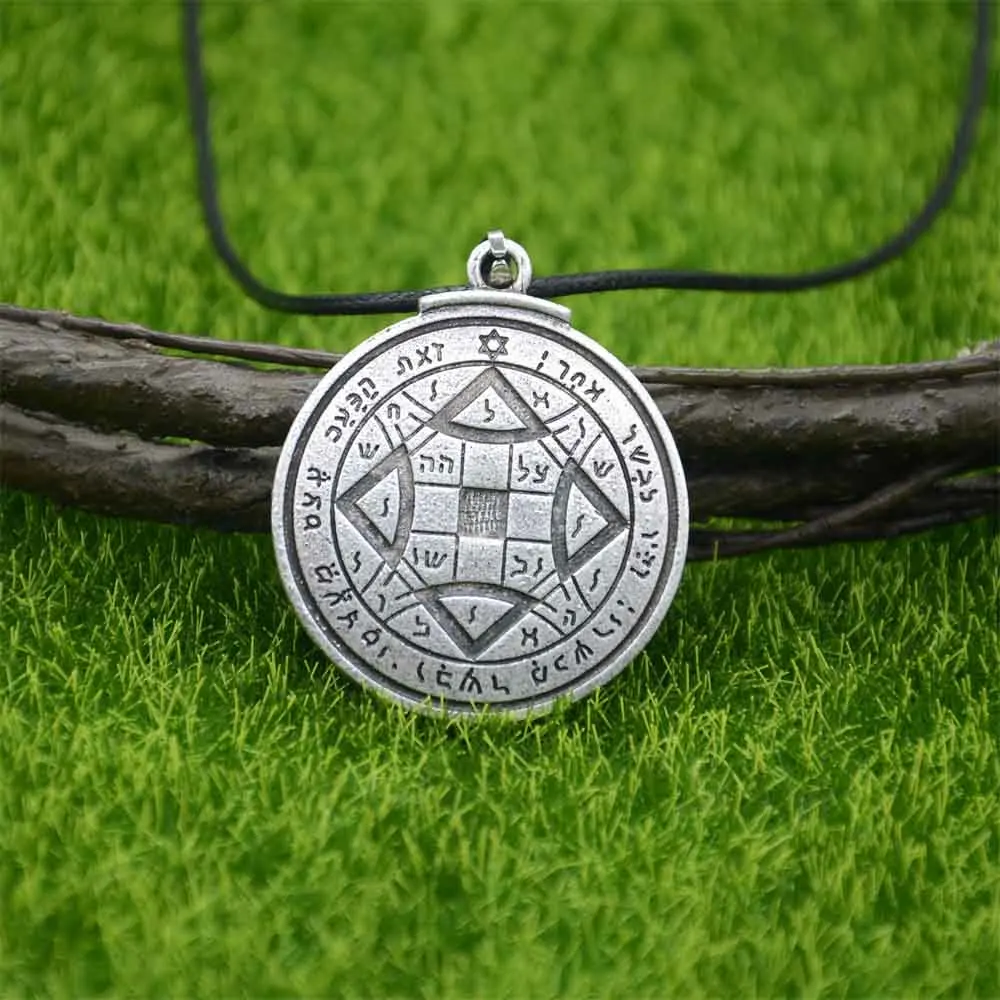 Double Side Key Of Solomon Fourth Pentacle Of Mercury Seal Pendant Necklace Wiccan Pagan Amulets Talismans Jewlery