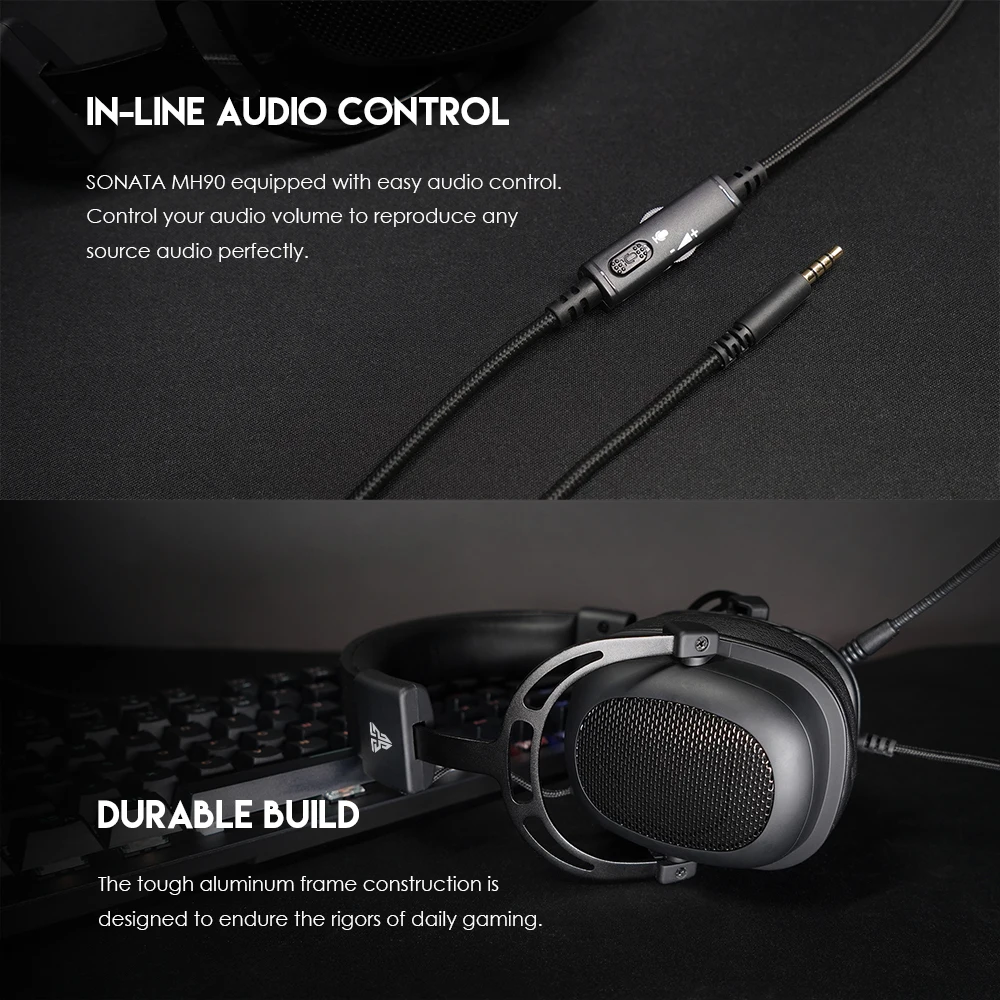 FANTECH MH90 3.5mm Wired Gaming Headset Surround Sound HIFI  Multi Platforms Headphone For PC Phone PS5/4/3 Xbox One/Series X NS