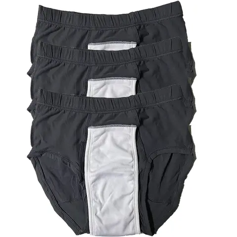3 Pack Men’s Incontinence Underwear Cotton Regular Absorbency Reusable Washable Urinary Incontinence Briefs