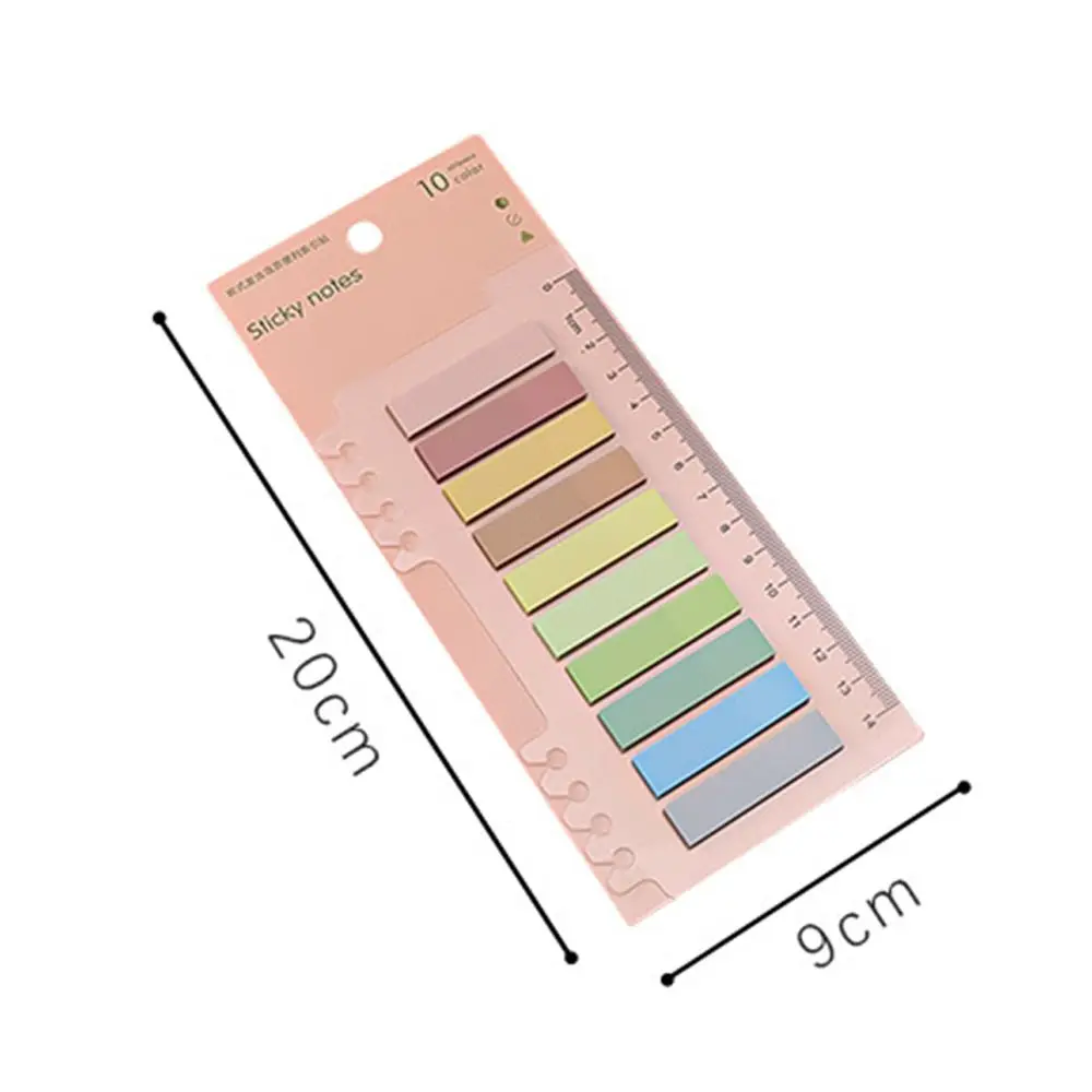 Adhesive Morandi Color Index Stickers Office School Supplies Markers Paper Colorful Sticky Notes Flags Tabs Label Note Memo Pad