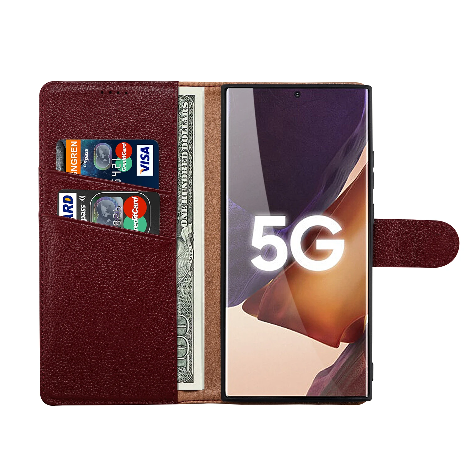 

Чехол-кошелек из натуральной кожи для Samsung Galaxy Note 20 Ultra, противоударный чехол с полным покрытием, роскошный чехол из воловьей кожи Funda Note 20