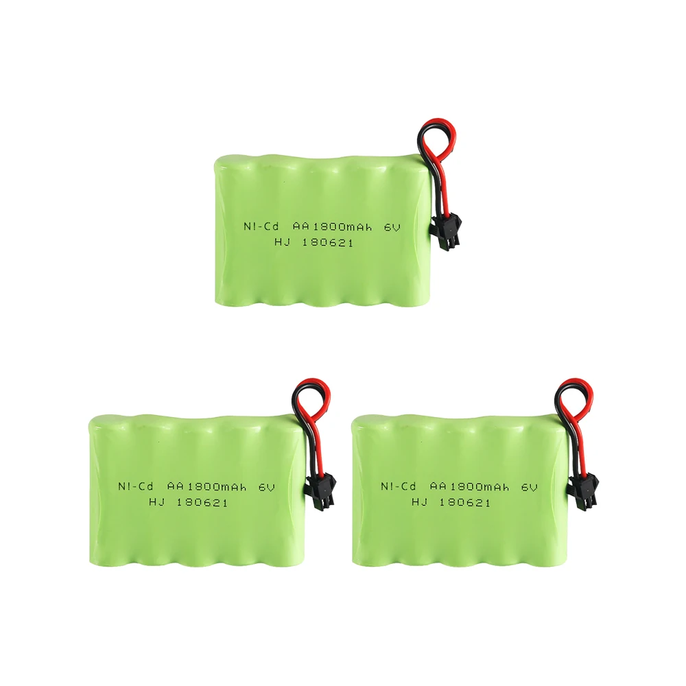 6V 1800Mah NI-CD AA Pin Dành Cho Cho Rc Đồ Chơi Xe Ô Tô Tàu Điều Khiển Xe Tăng Robot Thuyền Súng NI-CD Pin Sạc 6.0V SM Cắm