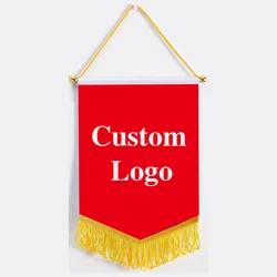 xvggdg   Custom Flag Banner    Custom Logo Square Football Team Customized  Flag Pennant Hanging Honor