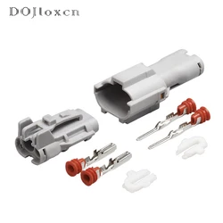 Lâmpada diurna automotiva com terminais, Lâmpada Auto de 2 pinos, Conector Feminino e Masculino Cinza, Impermeável, 7123-1424-40, 1 conjuntos, 5 conjuntos, 10 conjuntos, 20 conjuntos, 50 conjuntos