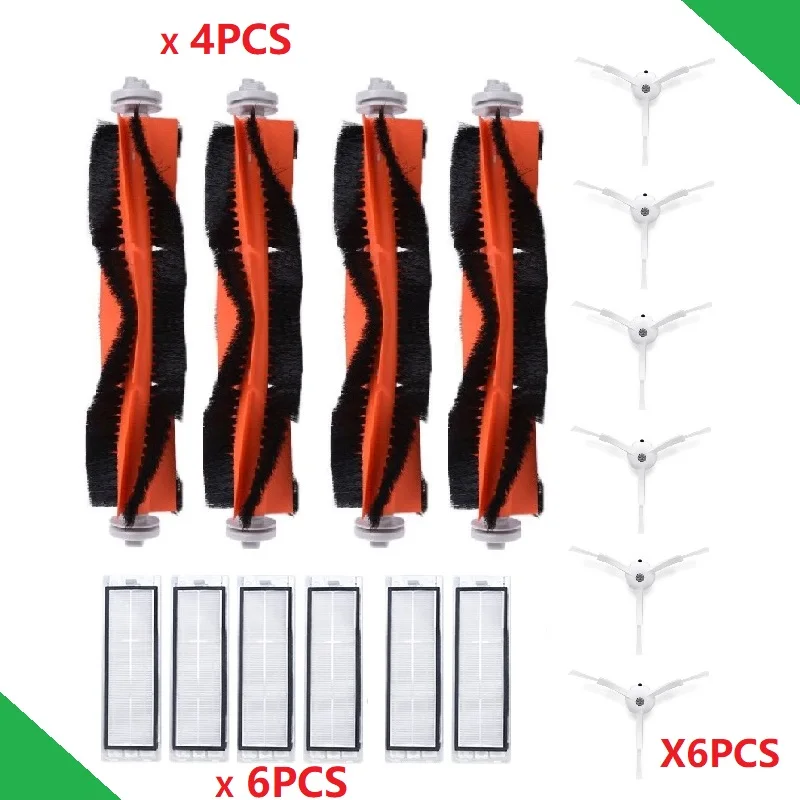 เครื่องดูดฝุ่นแปรง HEPA FILTER แปรงด้านข้างสําหรับ Xiaomi Roborock S50 S51 Xiaowa C10 E20 MI หุ่นยนต์เครื่องดูดฝุ่นอุปกรณ์เสริม