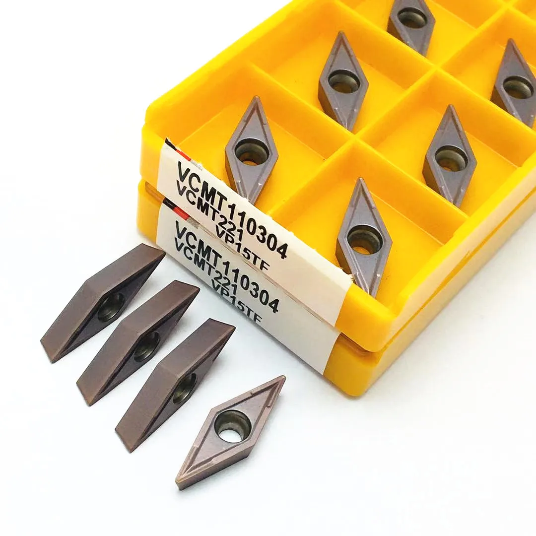 

VCMT110304 VP15TF High-quality carbide inserts Built-in turning tools VCMT 110304 metal lathe parts tools CNC turning inserts