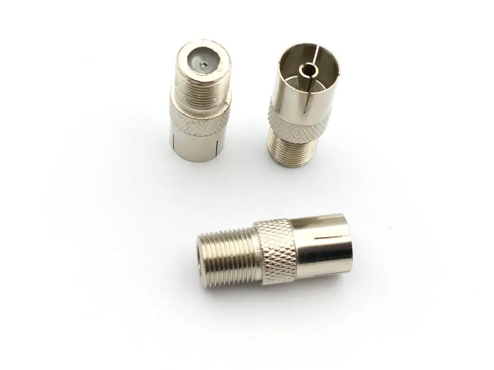 Adaptateur de connecteur Coaxial femelle Type F vers TV PAL, 100 pièces