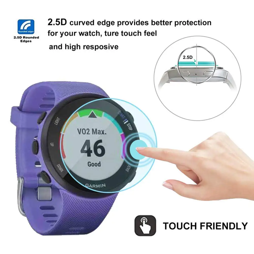 Tempered Glass Screen Protector for Garmin Forerunner 45 45S