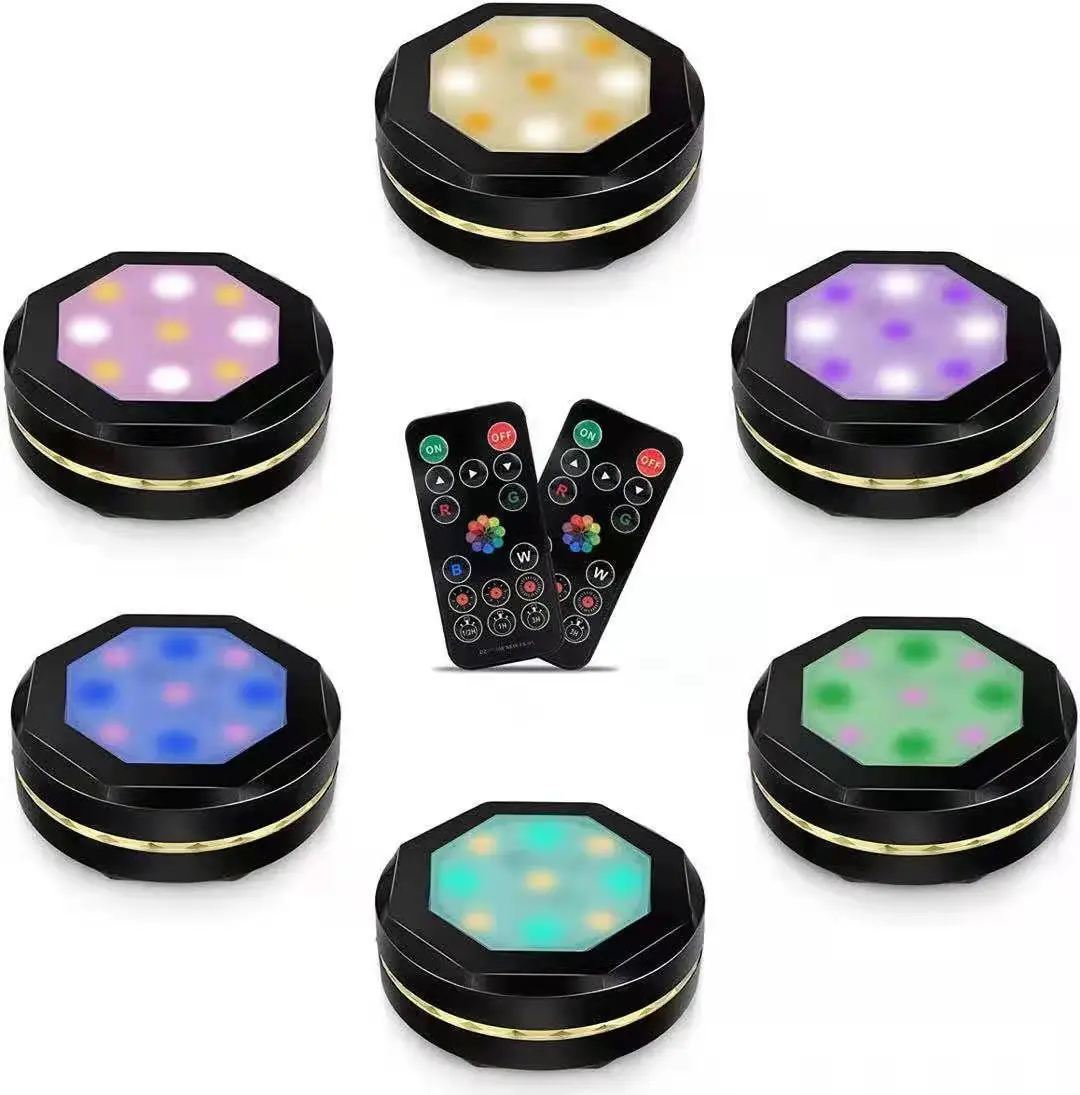 Ball Light Wireless RGB Color Remote Control Counter Light Corridor Bar Decoration Atmosphere Free Punch