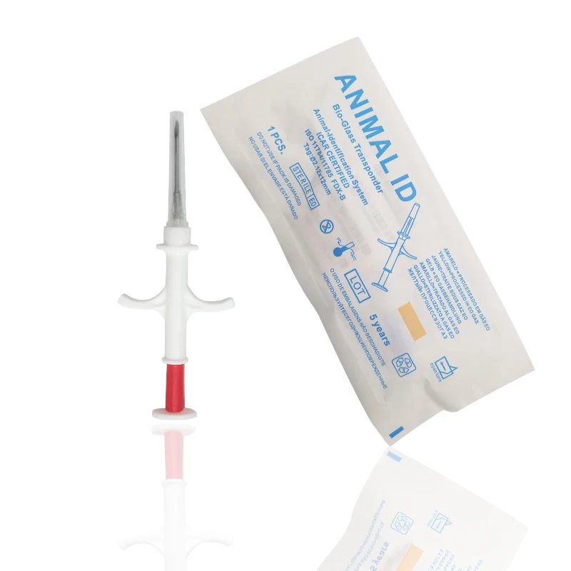 FDX-B 마이크로칩 동물 이식 유리 태그 주사기, 반려동물 물고기 식별 관리 수의사 인젝터, 1.4x8mm