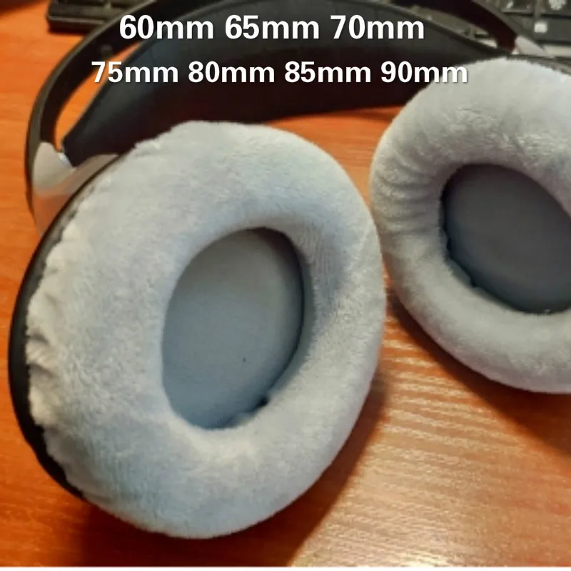 Almohadillas de espuma de terciopelo de repuesto para auriculares SONY Sennheiser, 60mm, 65mm, 70mm, 75mm, 80mm, 85mm y 90mm