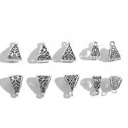 20pcs 7/9/11mm Tibetan Antique Silver Plated Tube Beads Metal Spacer DIY Beads Tube Charms for Jewelry Making