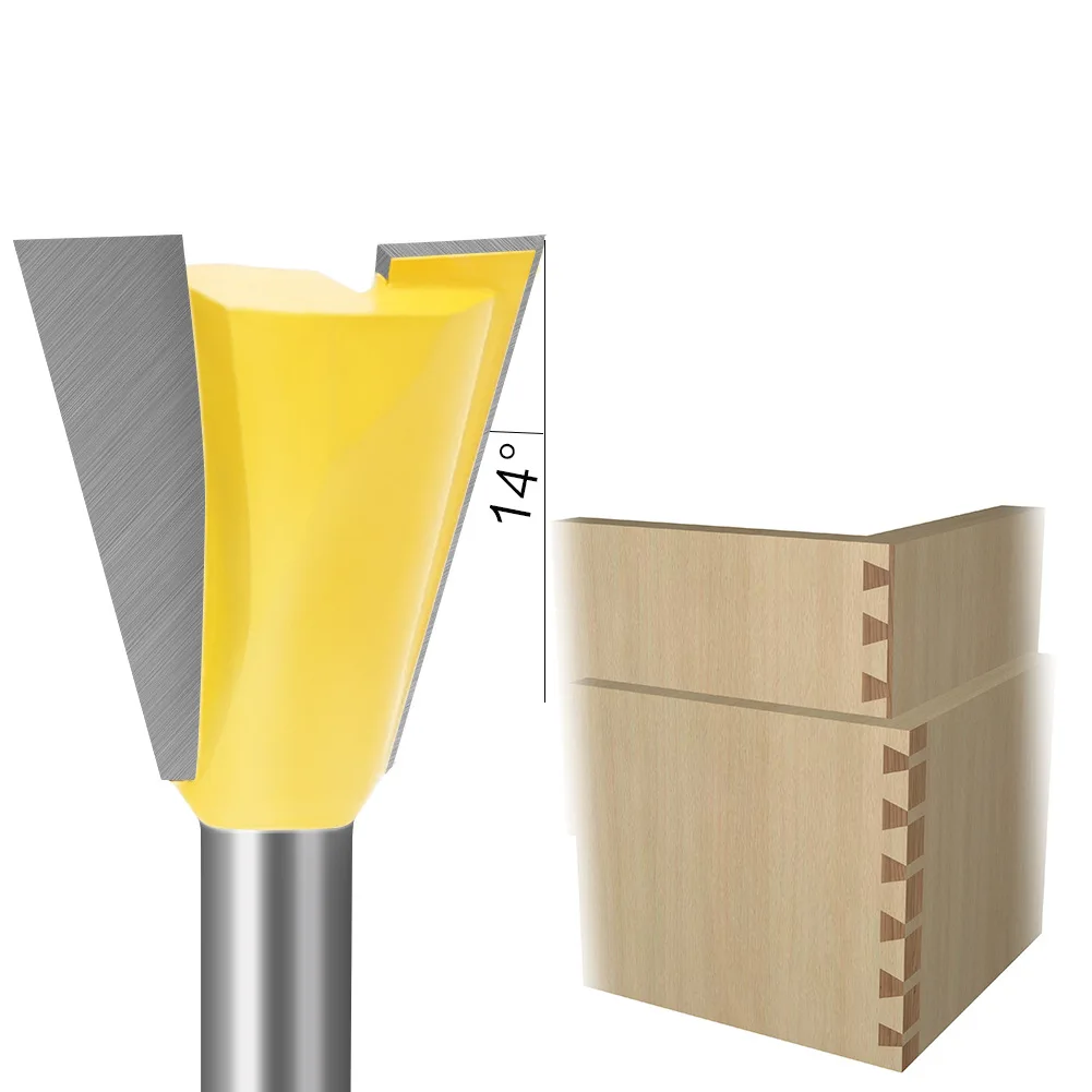 1 pz o 6 pz 6mm codolo 1/4 punte per Router a coda di rondine Set 3/8 ''1/2'' 5/8 ''3/4'' strumenti per la lavorazione del legno incisione per legno