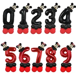 14pcs Disney Mickey Minnie Mouse Foil Balloons 32 inch Number Birthday Party Balloons Kids Birthday Decorations Baby Shower Ball