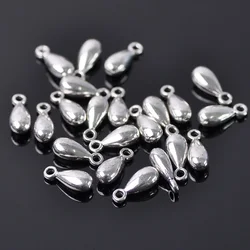 50pcs 7x2.5mm 12x5mm Small Teardrop Shape Metal Drops Pendants Beads Wholesale Lot For Jewelry Making DIY Earrings Findings