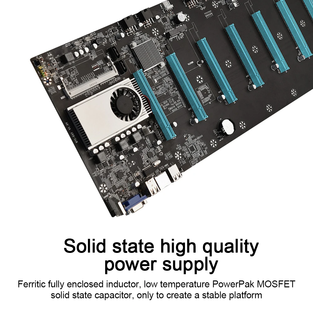 BTC S37 التعدين اللوحة الأم وحدة المعالجة المركزية مجموعة 8 مينر الفيديو فتحة للبطاقات الذاكرة محول واجهة VGA المتكاملة انخفاض استهلاك الطاقة كل جديد