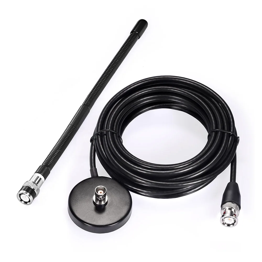 Superbat 27MHz Ham CB Radio Antenna Soft Whip Magnetic Base 3M Cable for Cobra Midland Uniden Maxon President Portable Handheld