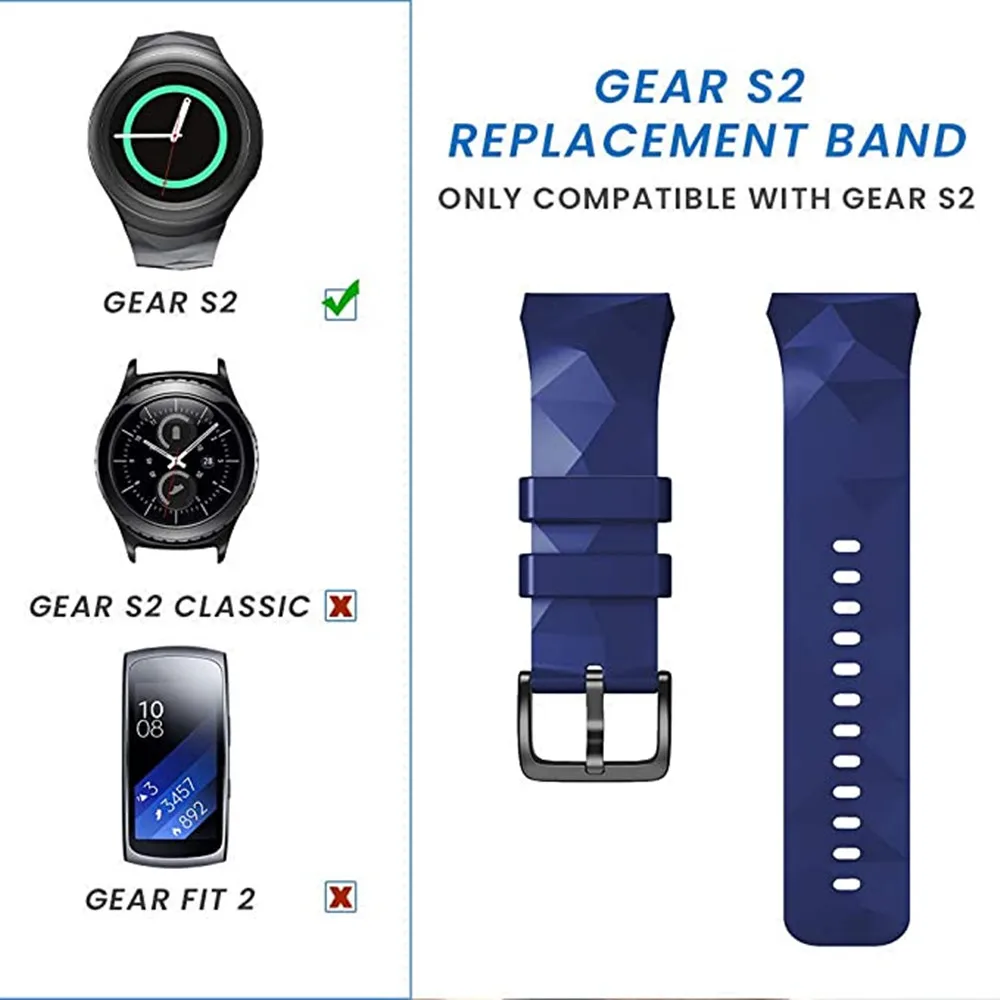 ANBEST Sport Strap for Samsung Galaxy Gear S2 R720 R730 Band Silicone Bracelet Correa Watch Belt Smartwatch Accesorries