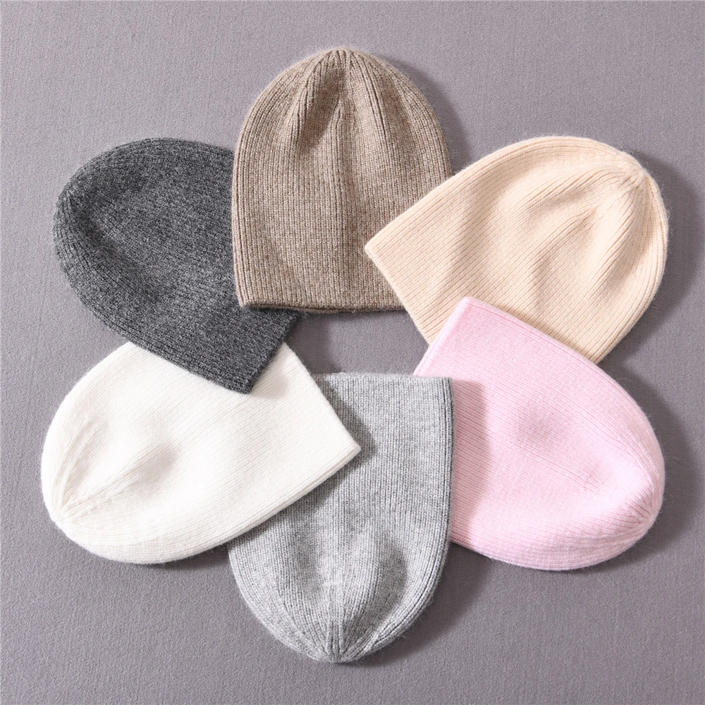 Jxwatcher Casual Beanie Hat Kids Baby Children Warm Cashmere Knitted Winter Hat Fashion Solid Color Striped Beanies Hat Unisex