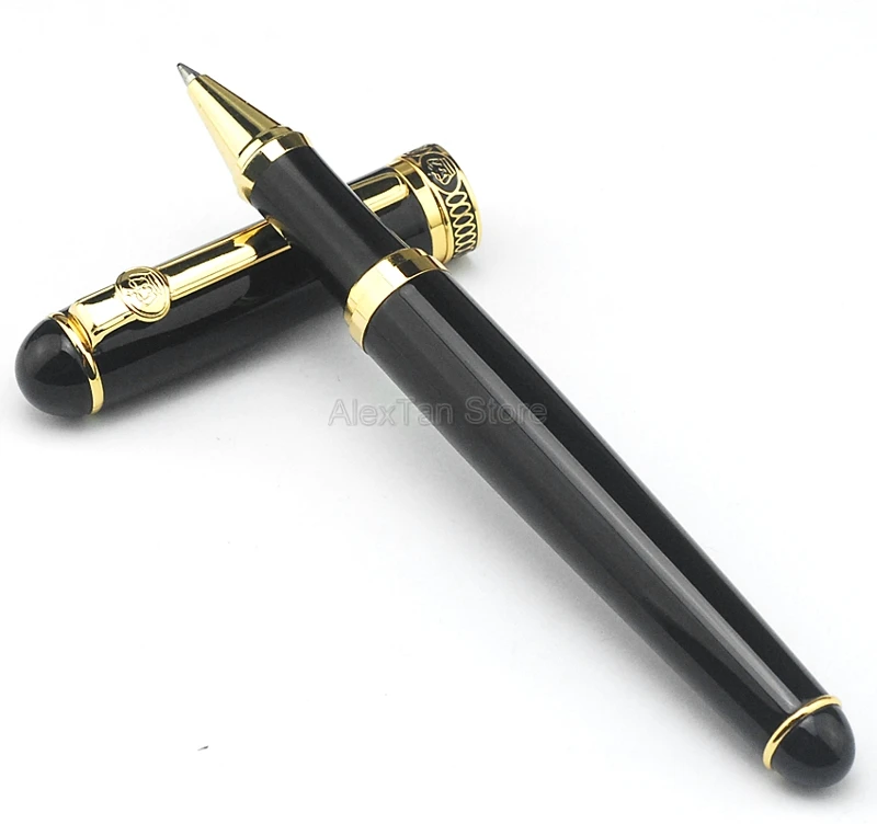 

Duke D2 Business Rollerball Pen Black Barrel & Gold Clip Advanced Writing Pen For Office & Home & School Rollerball Pen