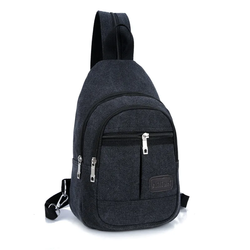 Women\'s backpack korean style canvas backpack men small double-sided chest bag ladies fashion travel backpack PT1135