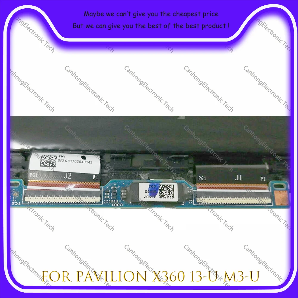 Imagem -05 - Tela Lcd para Computador 13.3 Polegadas Fhd para hp Pavilion 13-u 13-u116ur 13t-cabeças Série Touch Screen Digitalizadora 856019 a 001