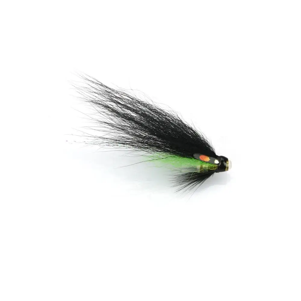 Back Green Butt Loop Bottle Tube Fly Salmon Sea Trout Flies (8-pack)