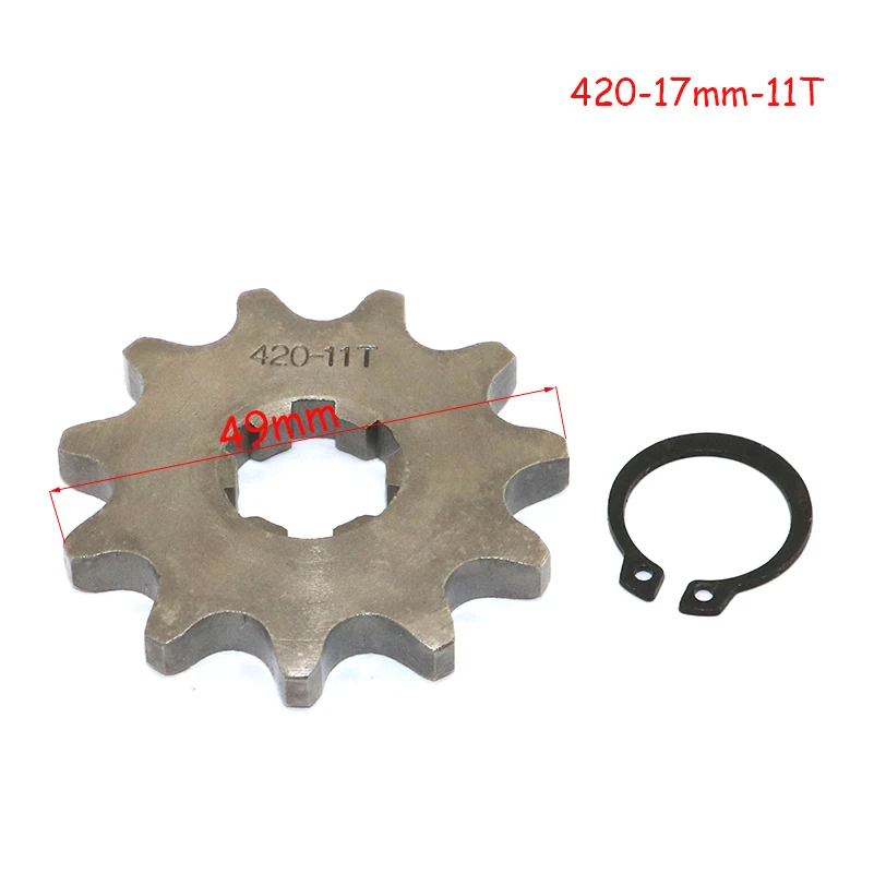 420 17mm Front Engine Sprocket 10 11 12 13 14 15 16 17 18 19T Tooth For Dirt Pit Bike ATV Quad Go Kart Buggy Scooter