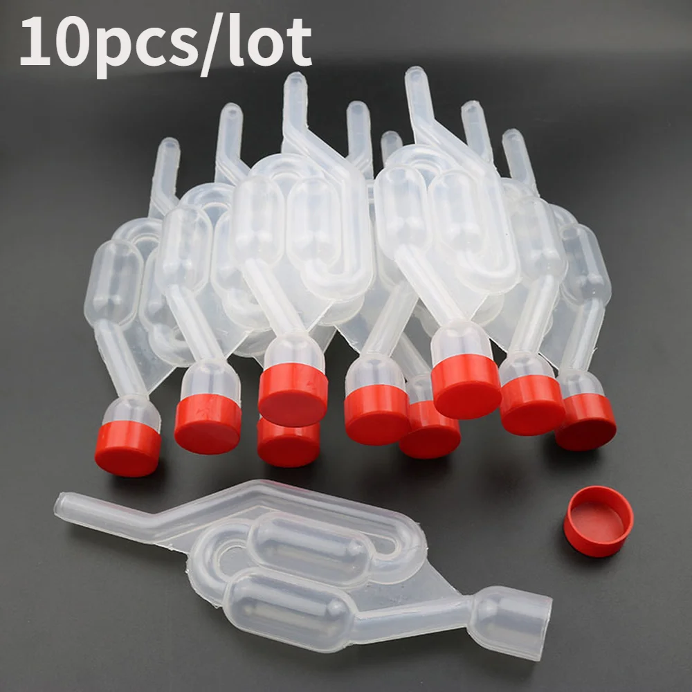 

10 PCS Water Seal Exhaust Home Brew Beer Wine Fermentation Airlock Sealed Check Valve Plastic Eco Friendly Water Sealed Valves