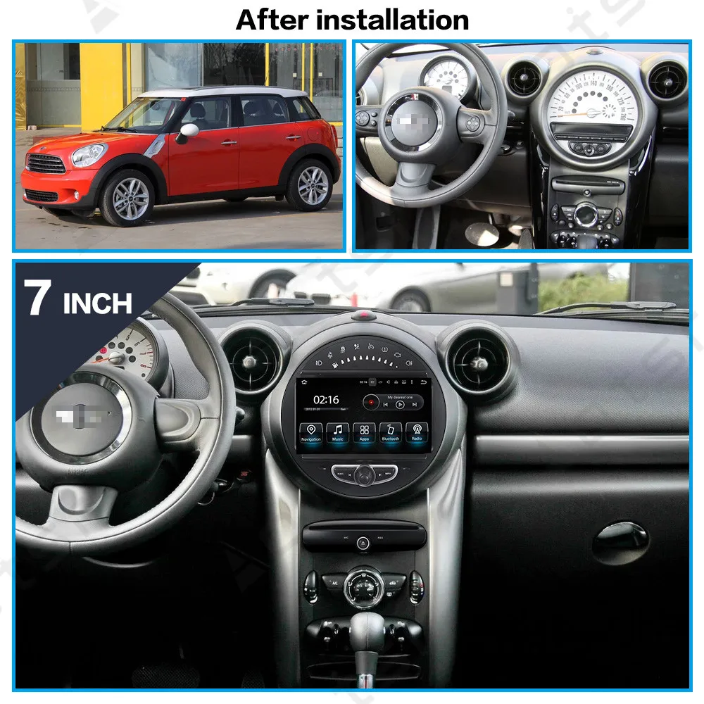 For BMW Mini 2006 - 2013  Android 9.0 4+64GB GPS Navigation Car Radio Player Multimedia Player Tape Recorder Car stereo