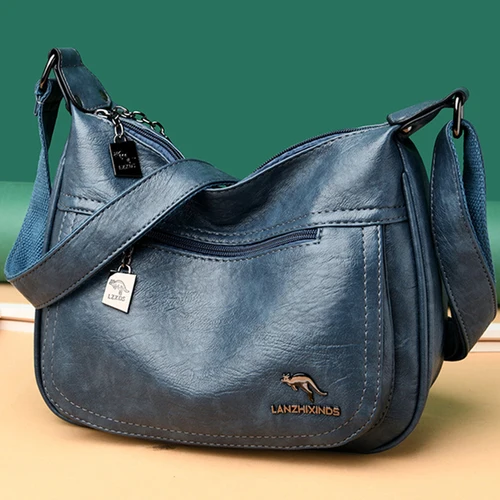 Bolso bandolera de cuero para mujer, Bolsa de lujo, de diseñador, de hombro