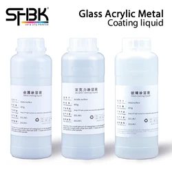 SHBK UV ink coating liquid used by UV printers helps the ink to absorb on the smooth surface of the material without falling off