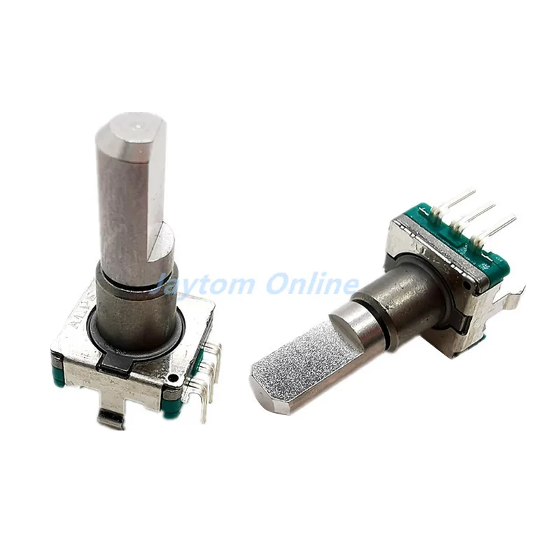 2pcs ALPS EC11 Rotary Encoder Code Switch 30 Position With Push Button Switch 5pin Handle Length 20mm Half Shaft