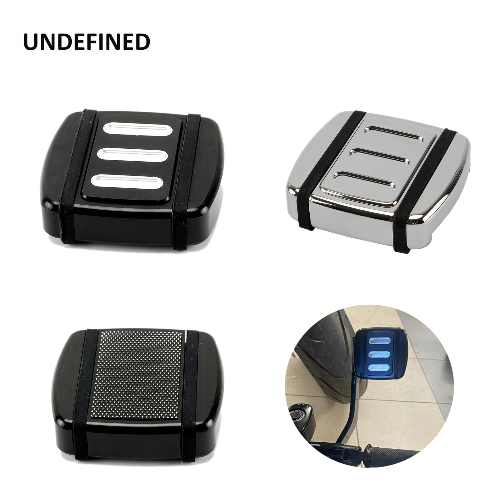 

Motorcycle Small Brake Pedal Pad Cover Footpegs CNC For Harley Street 500 750 XG500 XG750 FXST Softail FXD Dyna