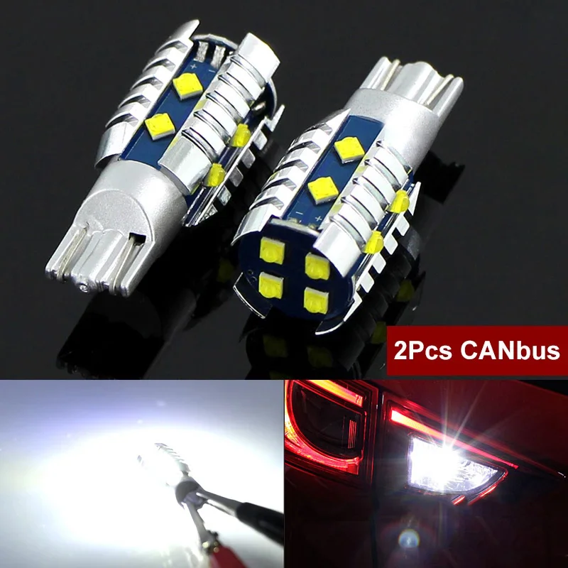 2pcs Canbus LED Reverse Light Blub Backup Lamp W16W T15 921 For Mazda 2 5 6 CX-3 2016-2019 CX-5 CX-9 MX-5 Miata RX-8 Tribute