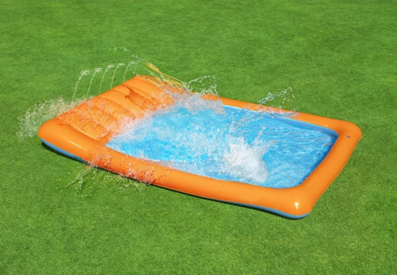 341cmx213cmx38cm 6-7 kids Yard Garden Grass Inflatable Spray water Swimming Pool with Slide