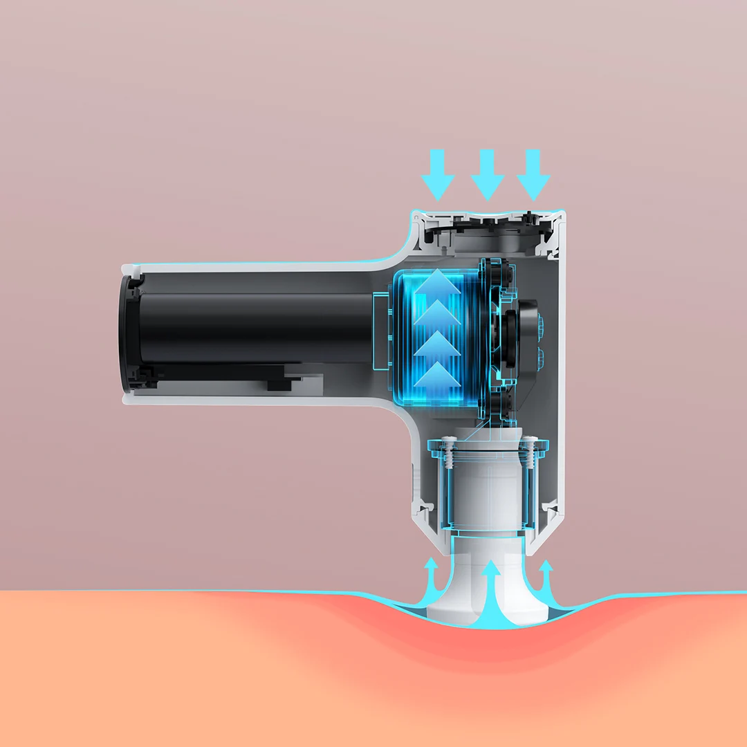 Original Xiaomi Mini Fascia ปืน370G น้ำหนักเบา Body 3มืออาชีพหัวนวดยาวอายุการใช้งานแบตเตอรี่