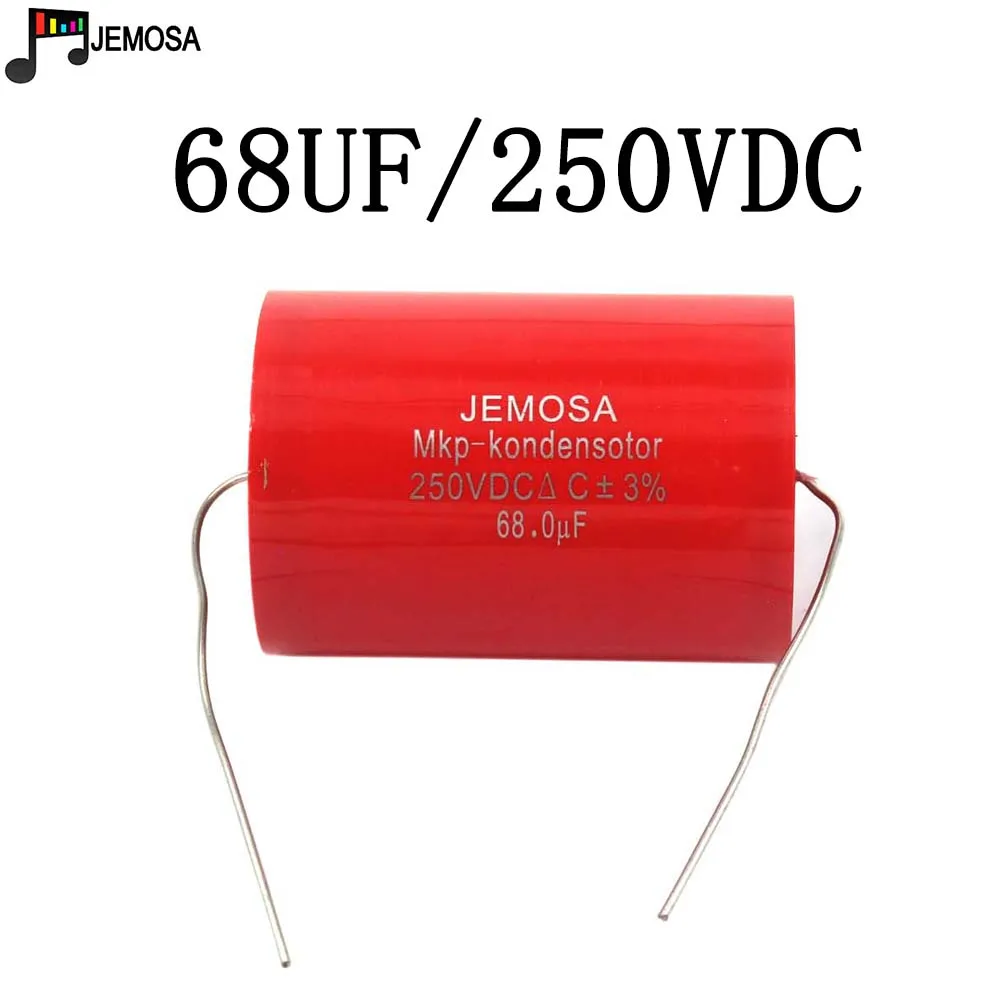 MKP Capacitor 68uf 250VDC Metal Film Coupling Frequency Dividing Capacitor HIFI  Fever Electrodeless Capacitor Audio Axial