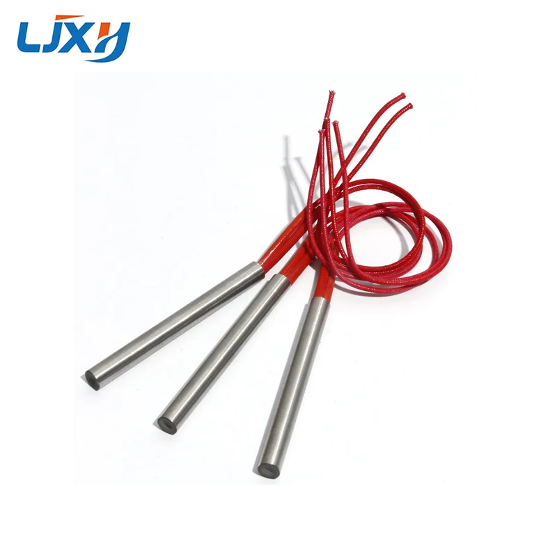 LJXH 2PCS 6mm 80~150mm Cartridge Heaters 110V/220V/380V Cylindrical SUS Tube 120W/150W/180W/230W Electric Heating Element