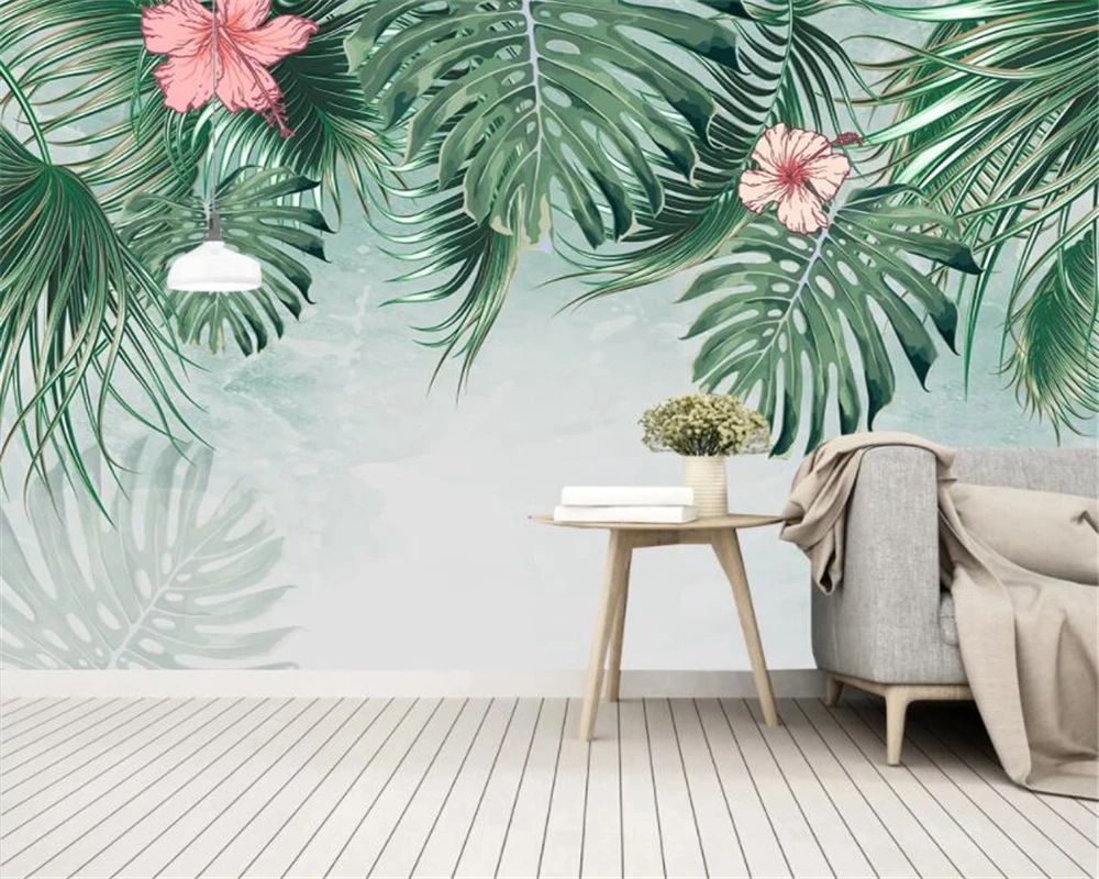 

Custom wallpaper photo Southeast Asia tropical rainforest plant landscape tv background wall living room room mural 3d wallpaper