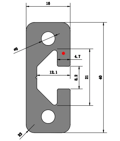 1640 Aluminum Profile Extrusion European Standard Anodized Linear Rail Aluminum Extrusion 1640 Profile Support