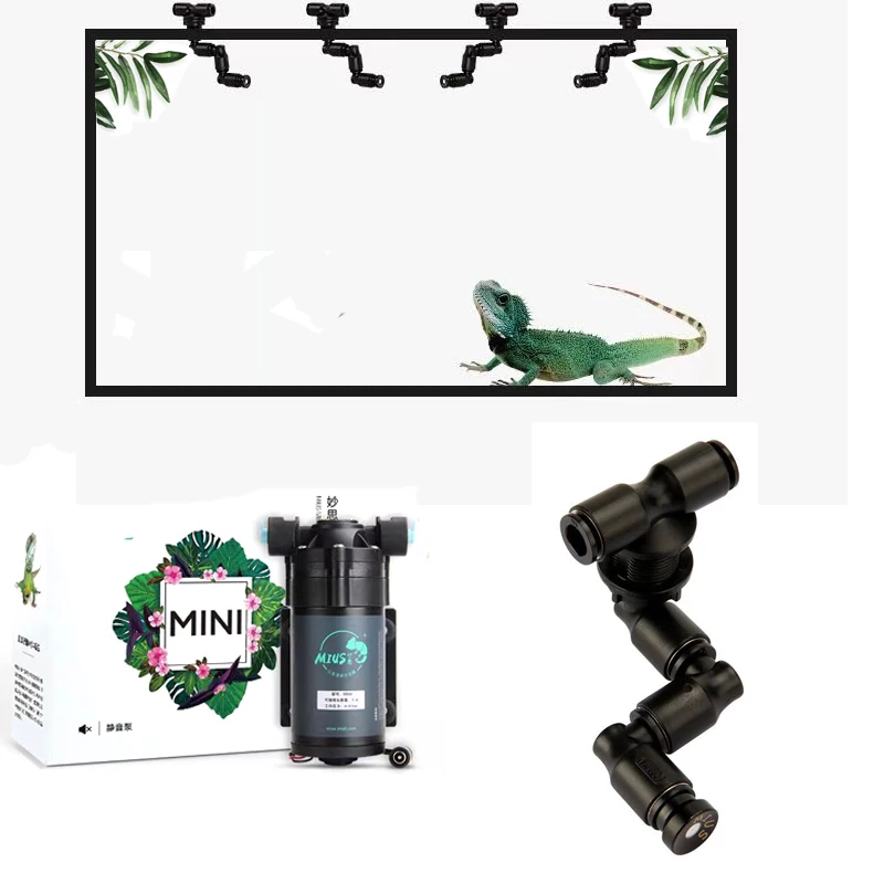 

Reptiles Fogger Mist Sprinkler Rainforest Tank Pet Humidification Cooling system Reptile Pet Terrarium Misting System