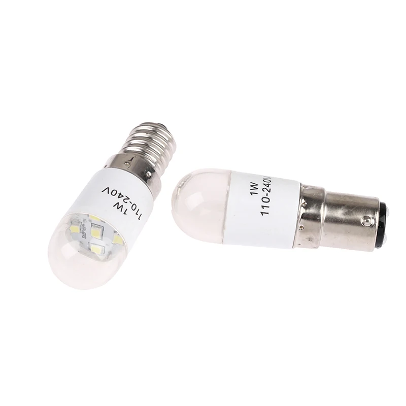 1Pc Sewing LED Blub BA15D/E14 Light Bulbs AC 110-240V 1W Home Sewing Machine Bulb Lamp