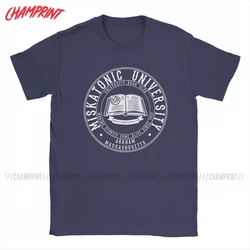 Men's T-Shirt Miskatonic University Book Club Awesome Cotton Tees Short Sleeve Cthulhu Lovecraft T Shirt O Neck Clothing Adult