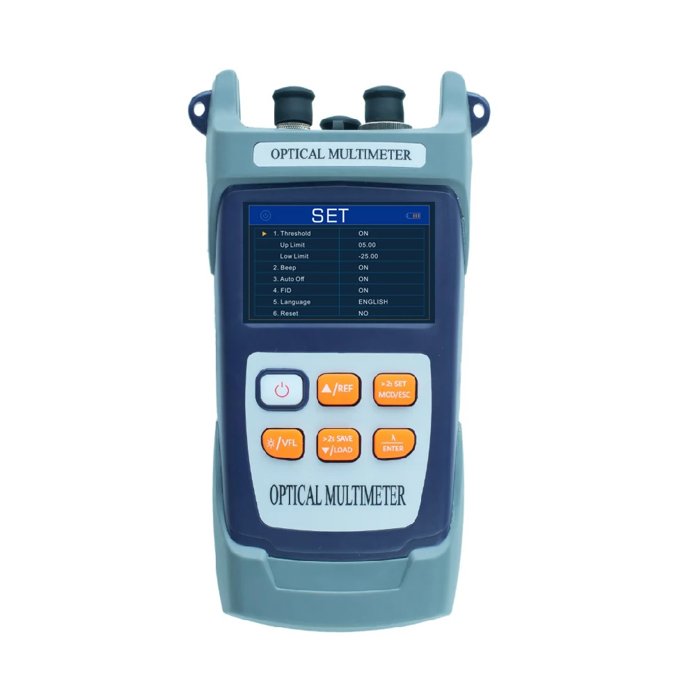 Fiber Optic Power Meter for both SM and MM Fibers 850/1300/1310/1490/1550/1625nm with SC FC Connectors Optical Power Meter