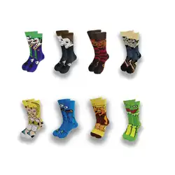 Street Style hiphop personalized Novelty horror sock men weird comic style men socks funny autumn winter cotton warm dress socks