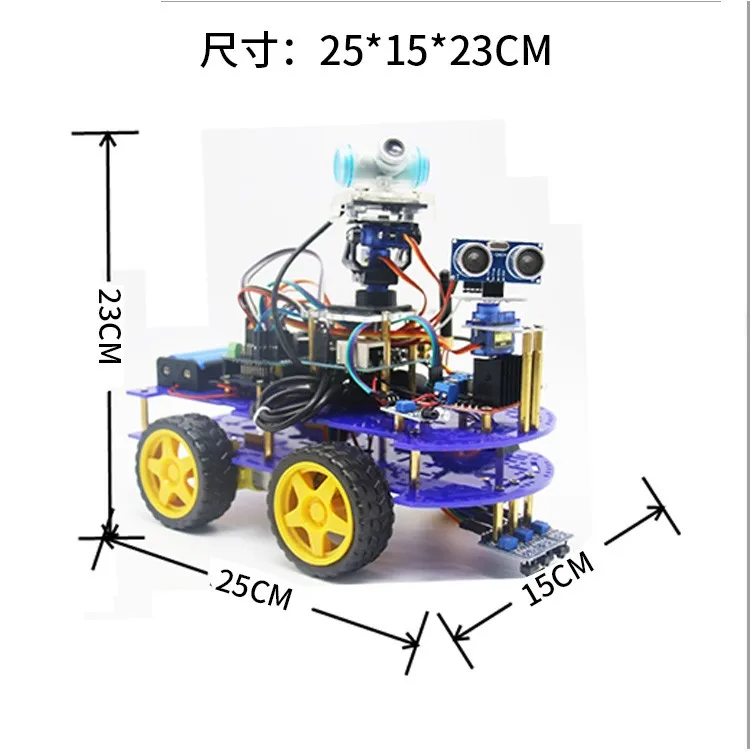 STM32 Smart Car Wifi Video Remote Control Obstacle Avoidance Tracking Smart Car Diy Kit STEM Toys